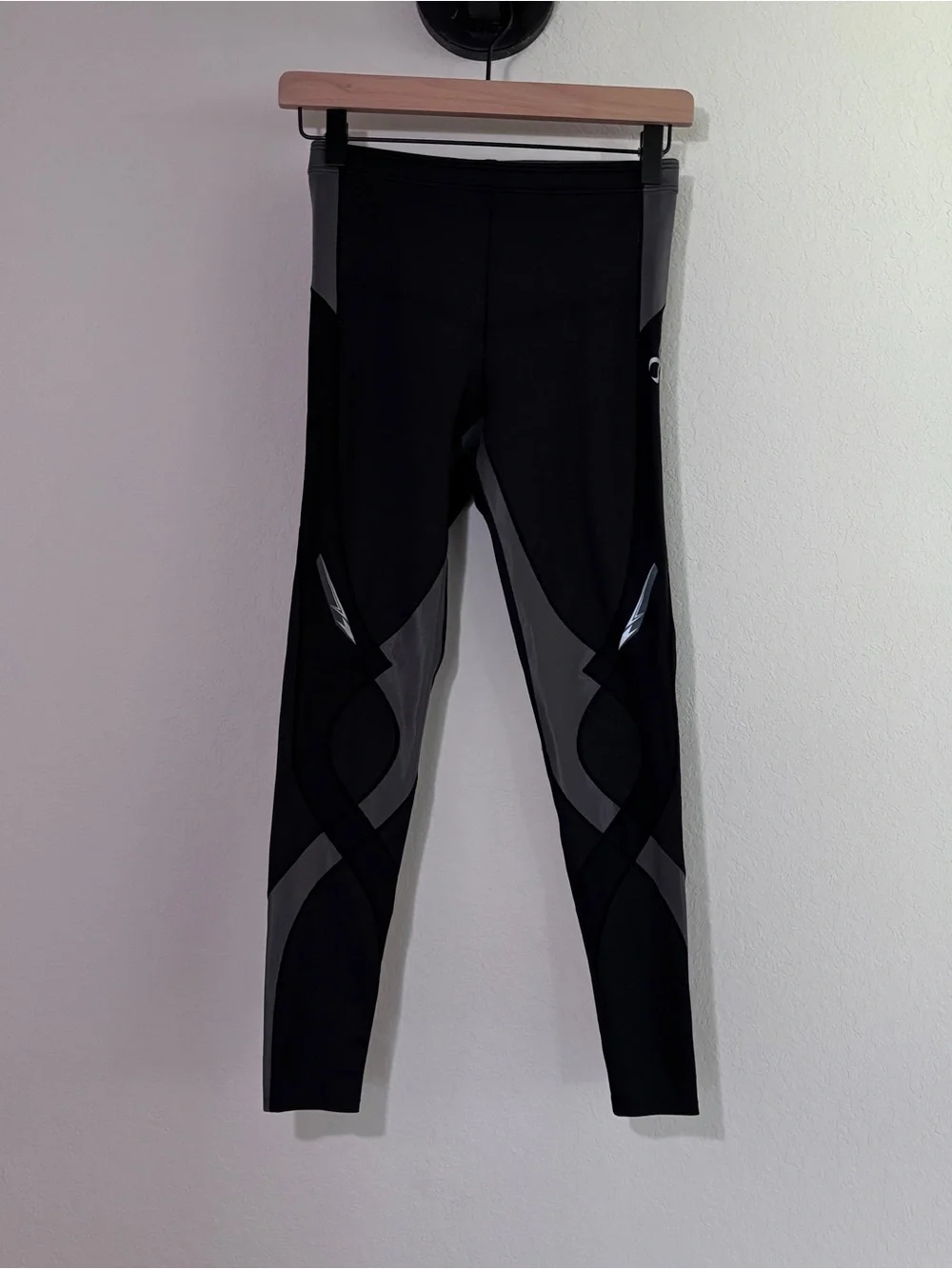 CW-X‎ Compression Running Leggings Size M Black Gray Athletic